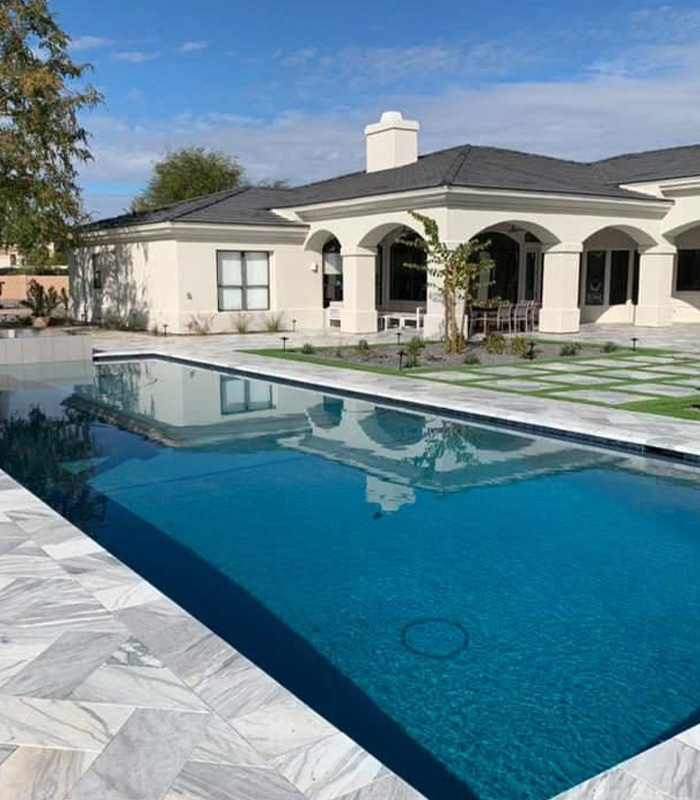 New pool construction in house